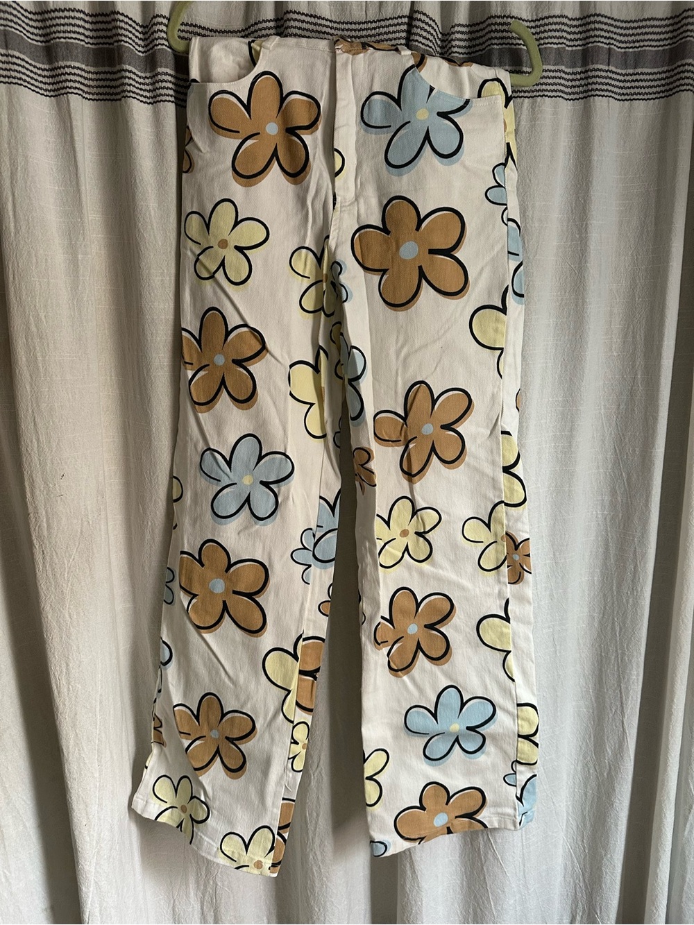 Floral Print Soft wide leg Denim